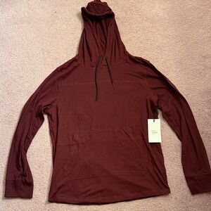 Paper Denim & Cloth Maroon Long Sleeve Hoodie